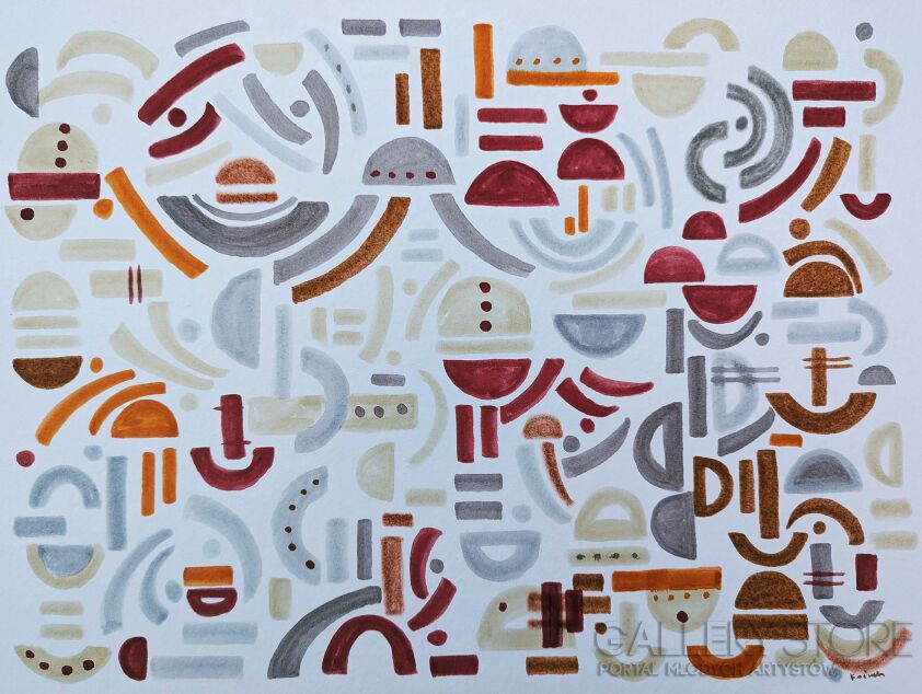 Aleksandra Kożuch-Croissanty z granatem-Rysunek