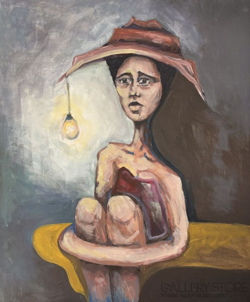 Katsiaryna Kavaliova-Oczekiwanie -Akryl