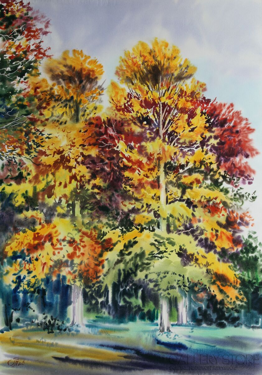 Anatolij Gwozdiuk-Stroje Jesienne -Malarstwo