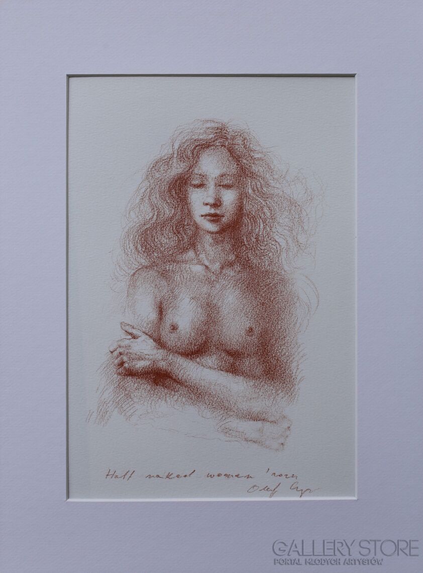 Olaf Czyż-Akt barwiony sangwiną II-Rysunek