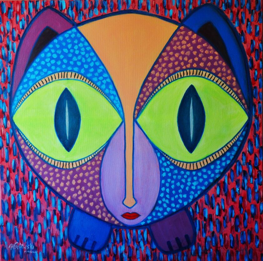 Mariusz Stanisław Wasilewski-Słodka kotka-Malarstwo