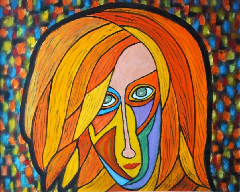 Mariusz Stanisław Wasilewski-Portret Muzy Picassa -Francoise Gilot-Malarstwo