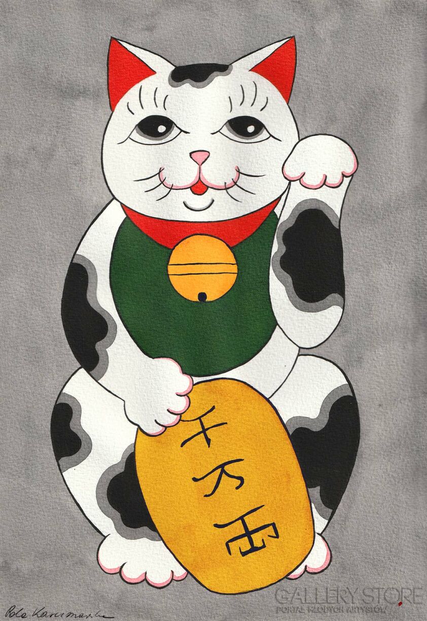 Pola Karczmarska-Maneki Neko-Akwarela