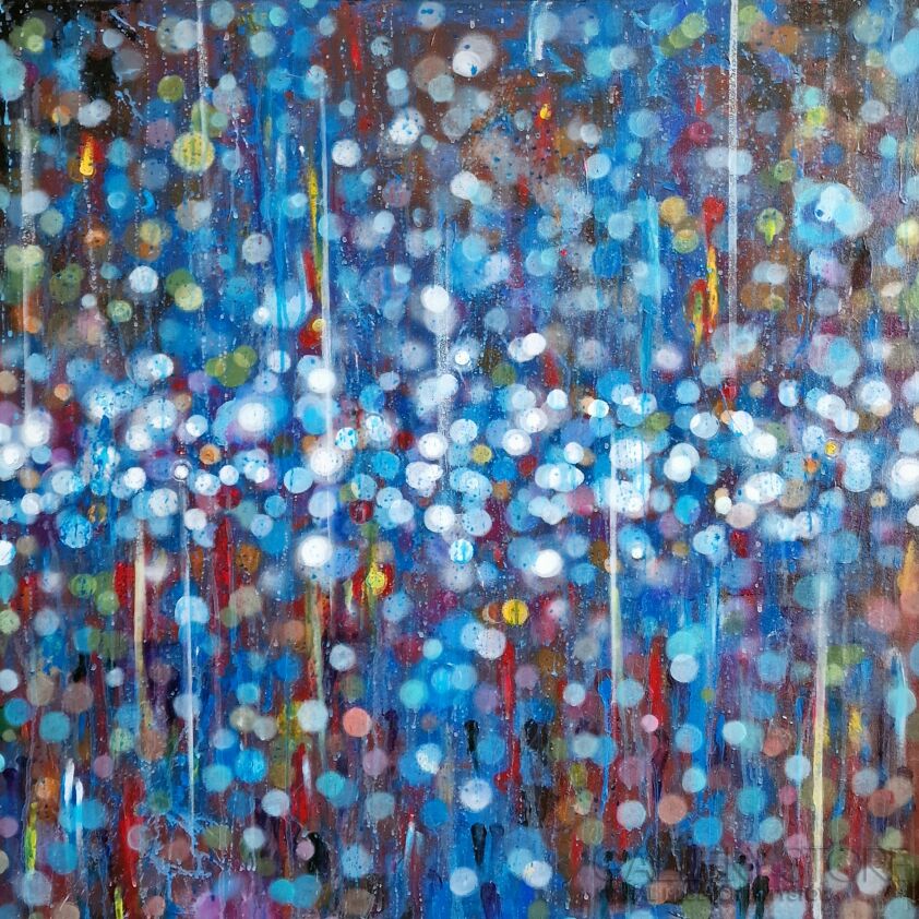 Danuta Kolis-The street lights-Akryl