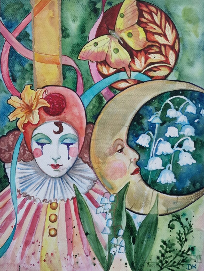 Danuta Kolis-Melancholia Pierrota-Malarstwo