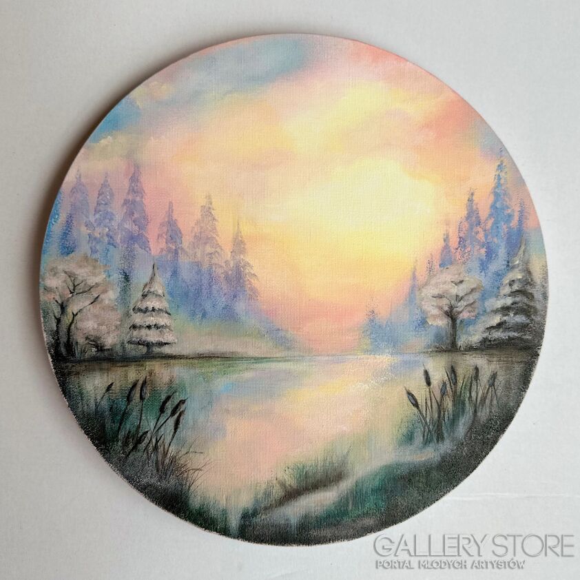 Monika Kubicka-Winter Sky-Malarstwo