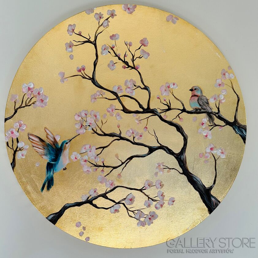 Monika Kubicka-Kwitnąca Wiśnia -Malarstwo