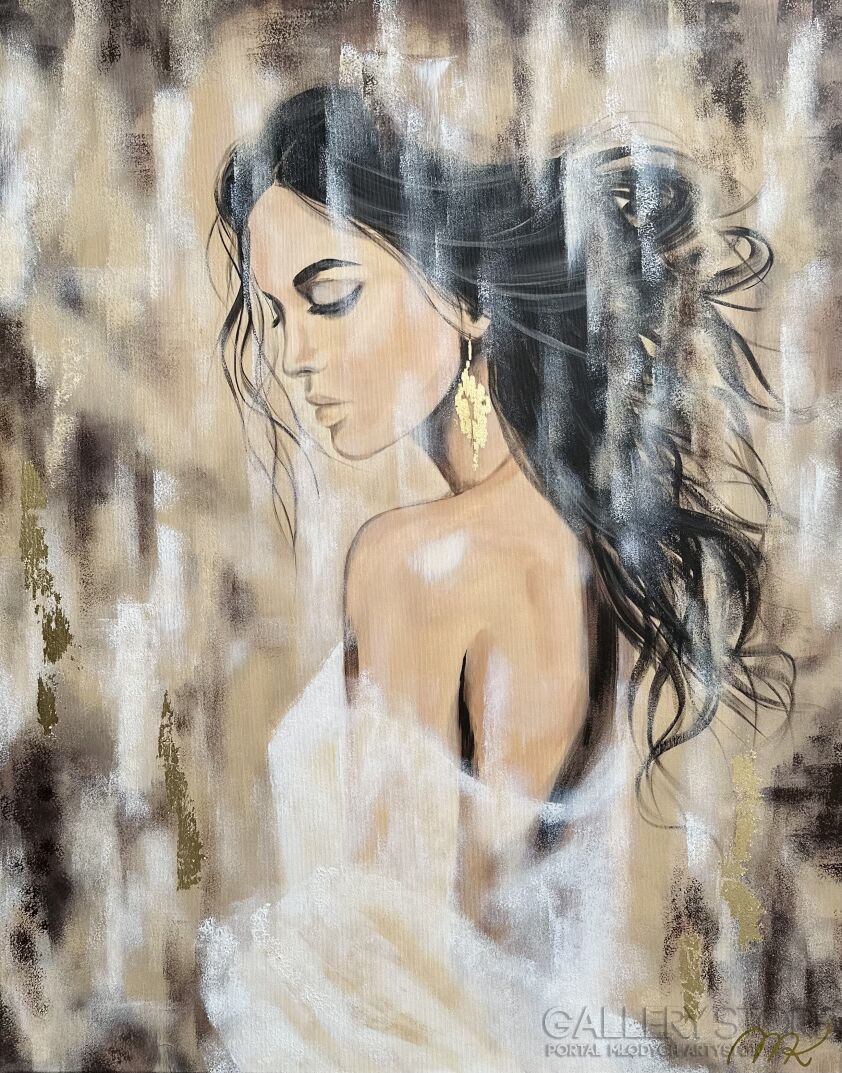 Monika Kubicka-Gold Cappuccino-Malarstwo