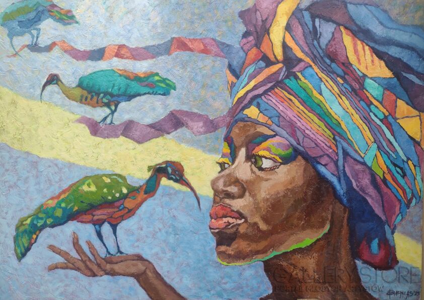 Maciej Bienias-Z ptakiem na dłoni-Malarstwo