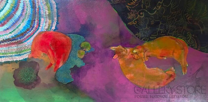 Marzena Miszczuk-Głowacka-Tęcza i jednorożce-Malarstwo