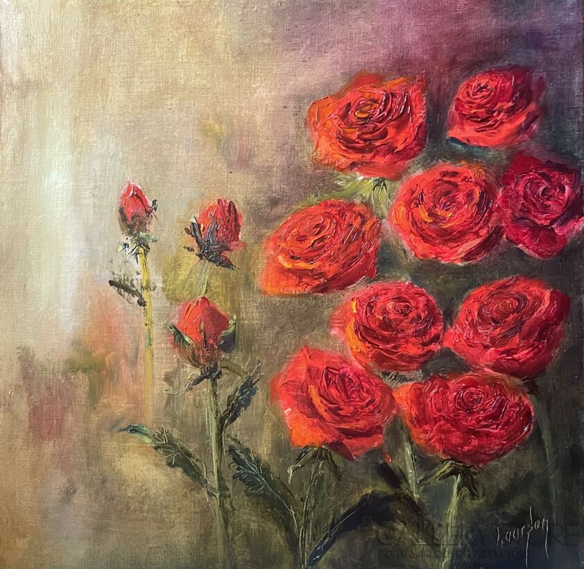 Anna Laurson-Czerwone-Malarstwo