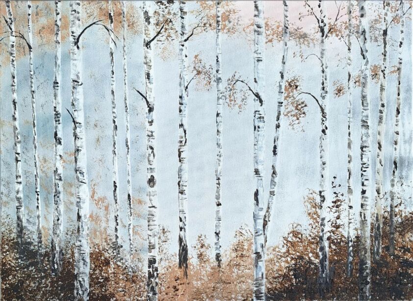 Jan Latocha-Zagajnik brzozowy-Malarstwo