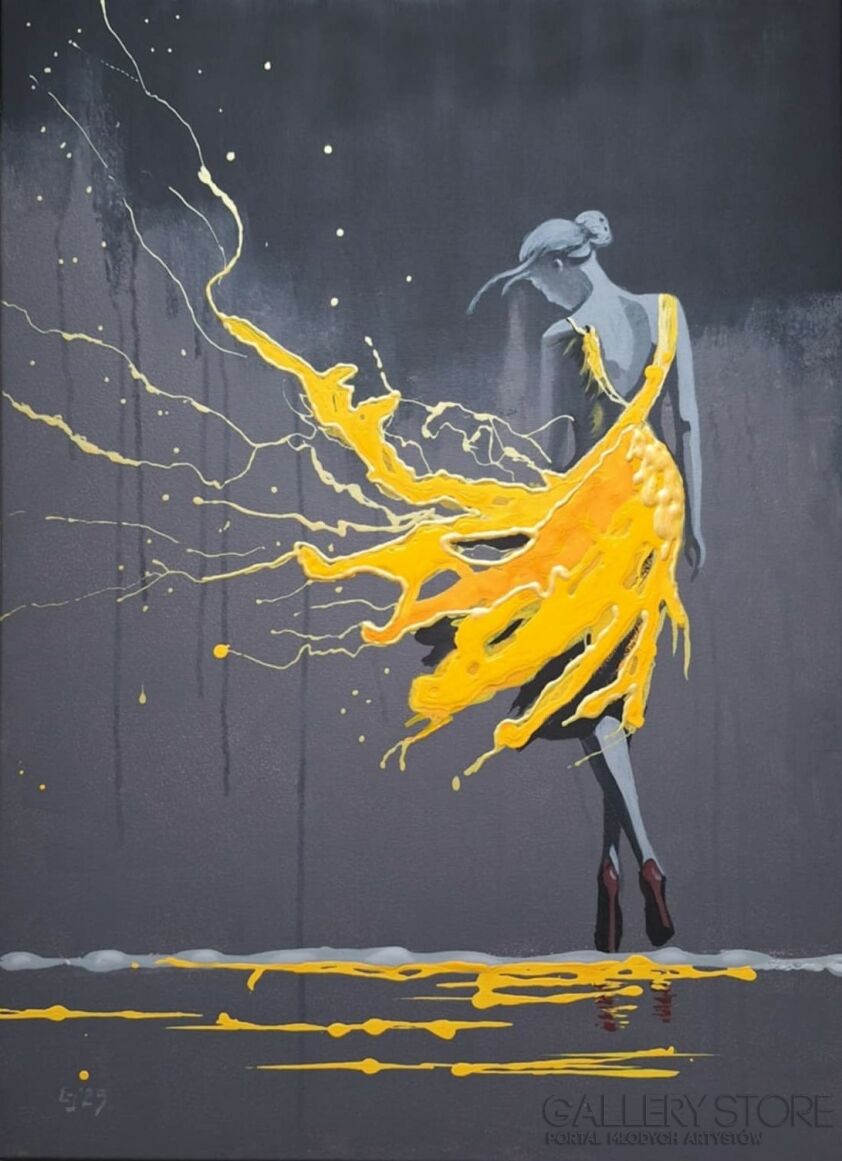 Jan Latocha-W farbę ubrana ...-Malarstwo