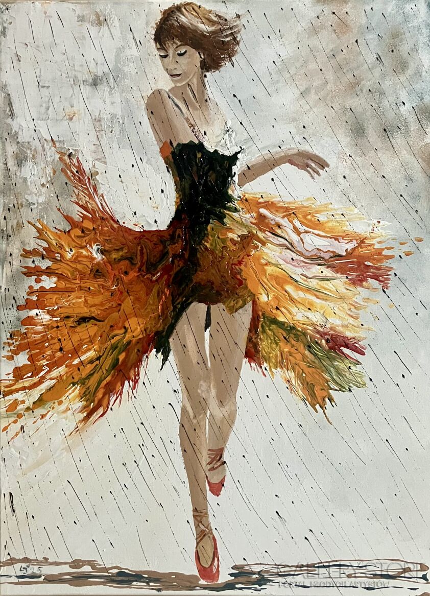 Jan Latocha-"W żółtych płomieniach liści"-Malarstwo