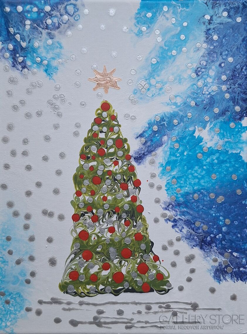 Jan Latocha-Kartka świąteczna-Malarstwo