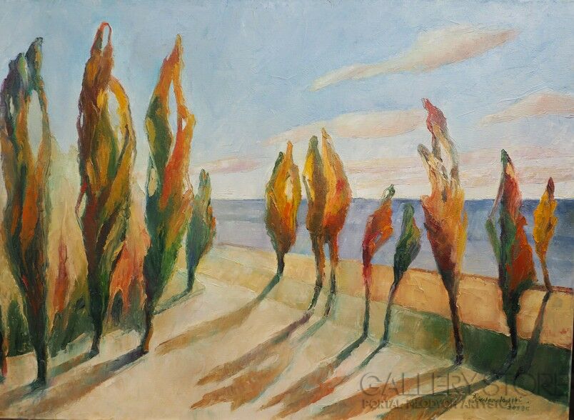 Roman Lewandowski-Drzewa w słońcu-Malarstwo