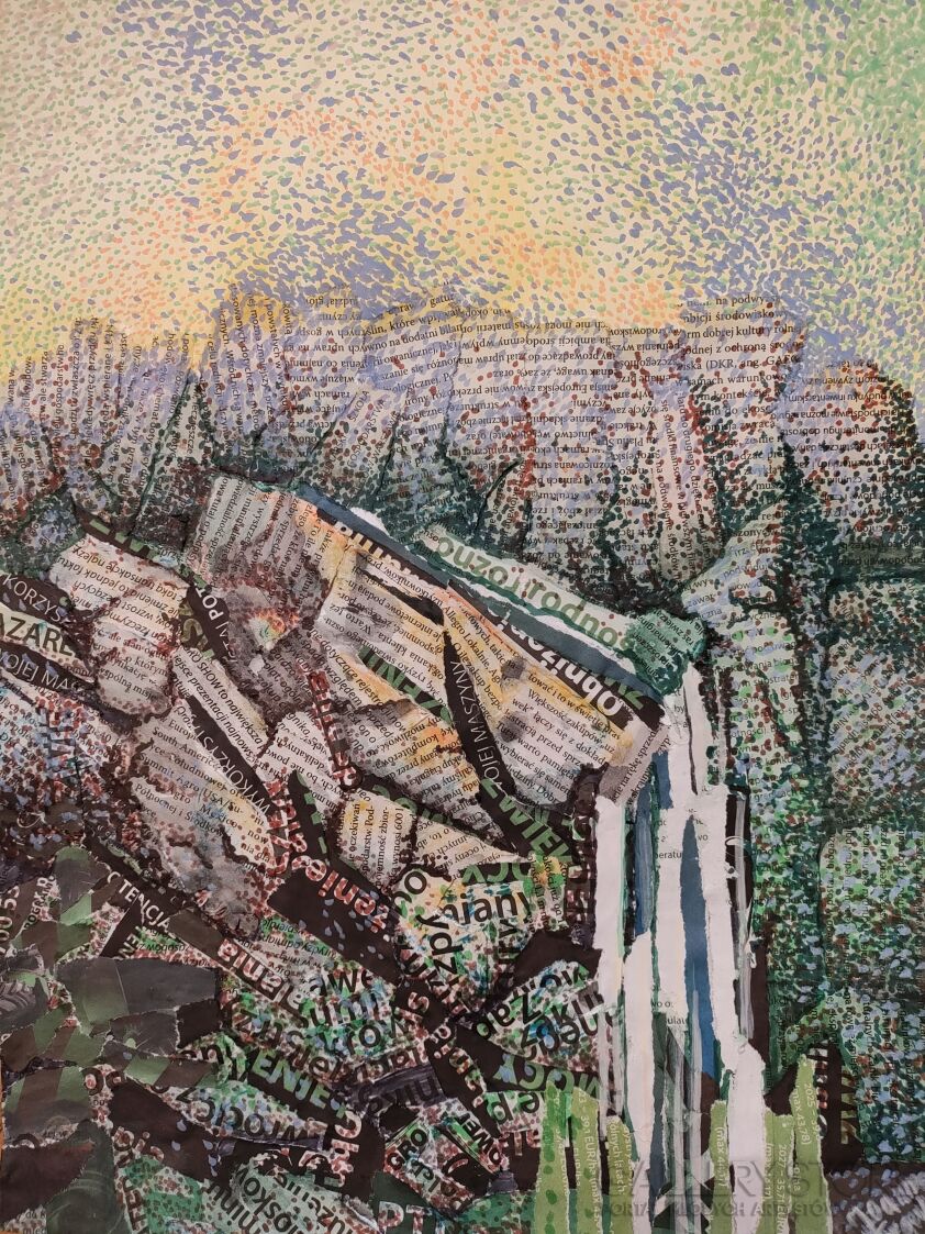 Joanna Frączyk-Wodospad ciszy między słowami-Malarstwo