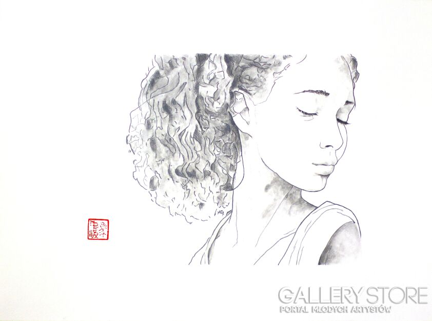 Marcin Filip Banasik-DZIEWCZYNA O DELIKATNYCH RYSACH-Rysunek