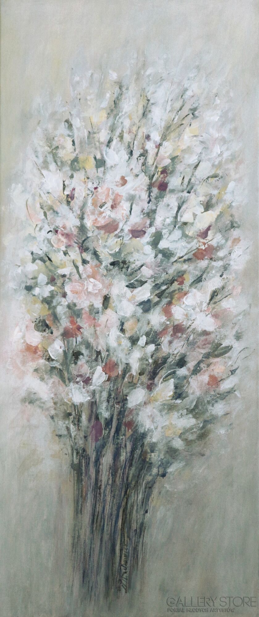 Marta Machowicz-Cherry tree flowers-Olej