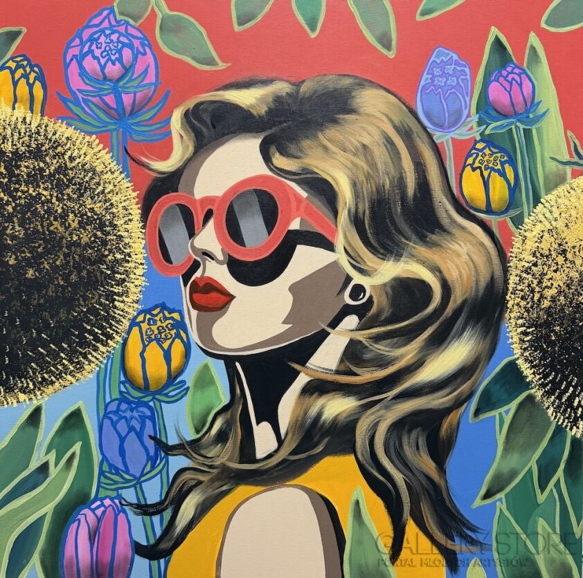 Agata Padol-Dziewczyna w ogrodzie-Malarstwo