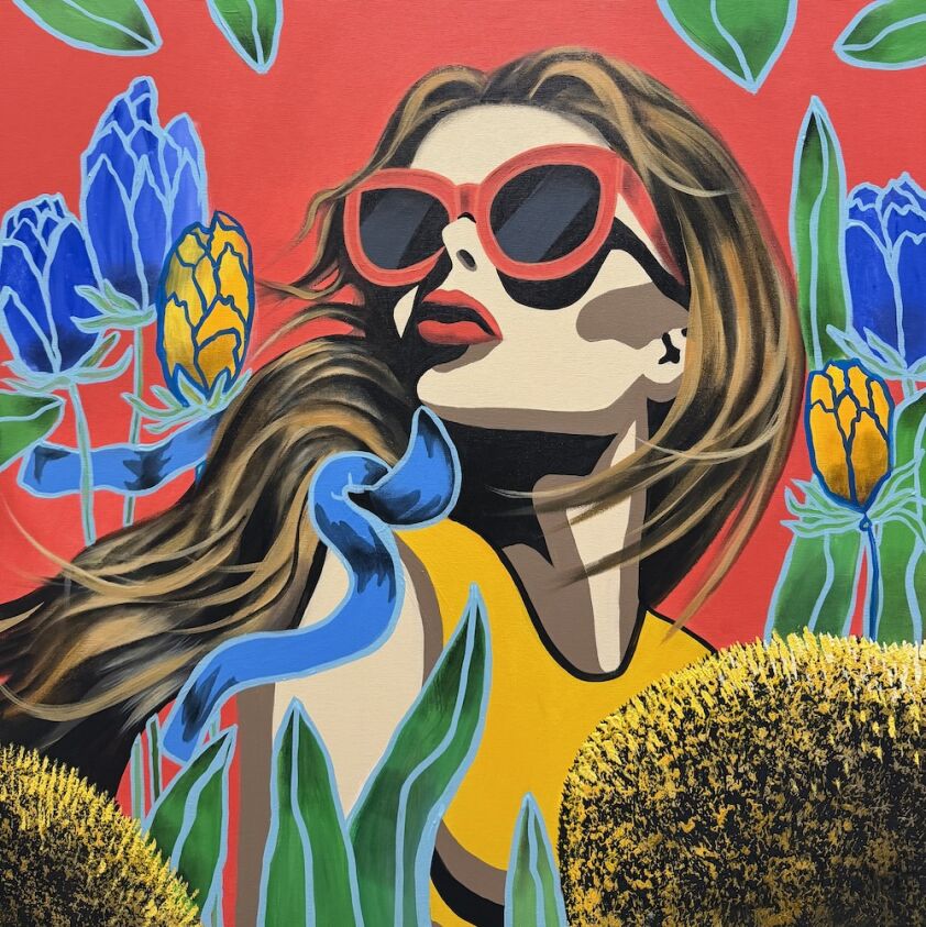 Agata Padol-Dziewczyna z kwiatami-Malarstwo