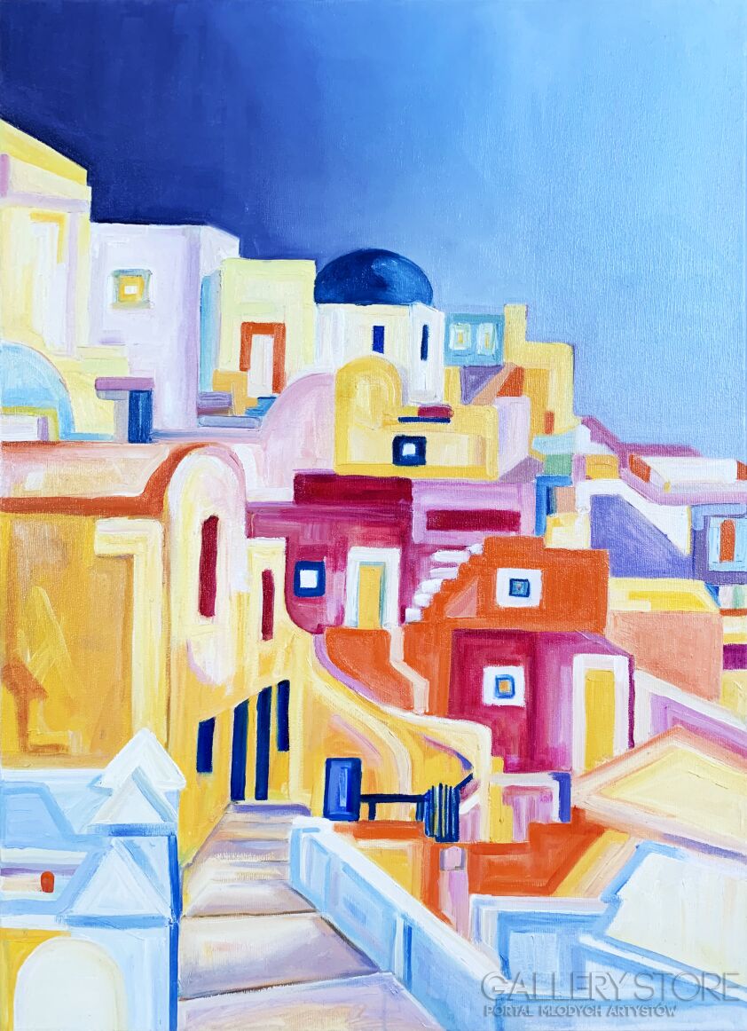 Aleksandra Krogulecka-WIDOK 01 - Santorini-Olej