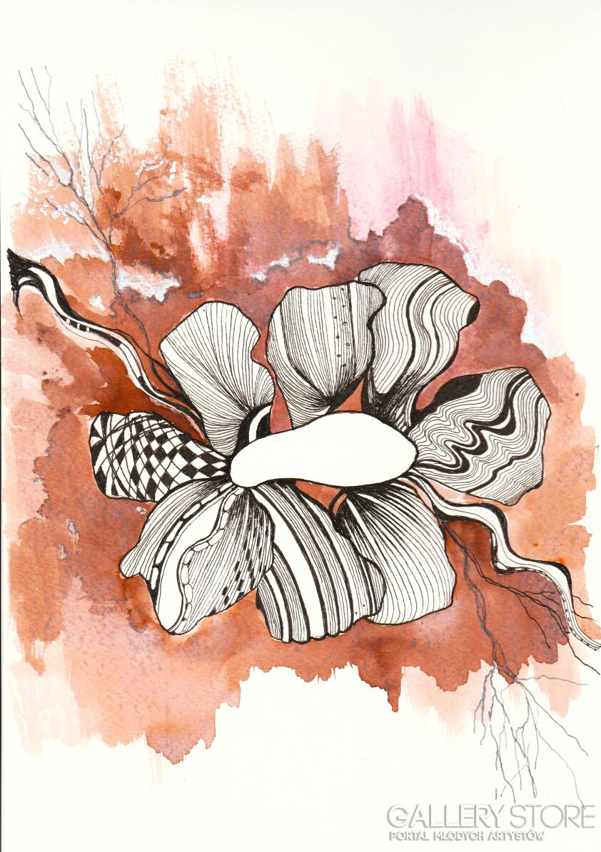 Alicja Wysocka-Kwiat w sepii_2-Rysunek