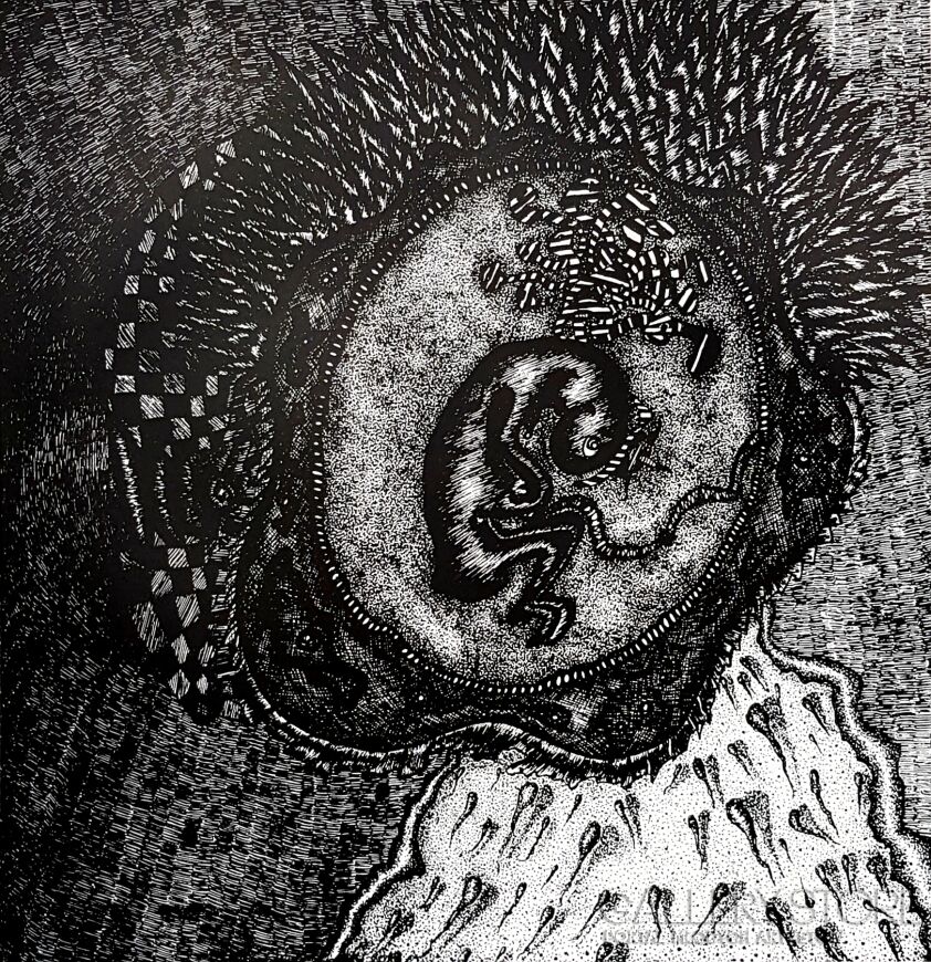 Amadeusz Popek-Alien/embrion-Grafika