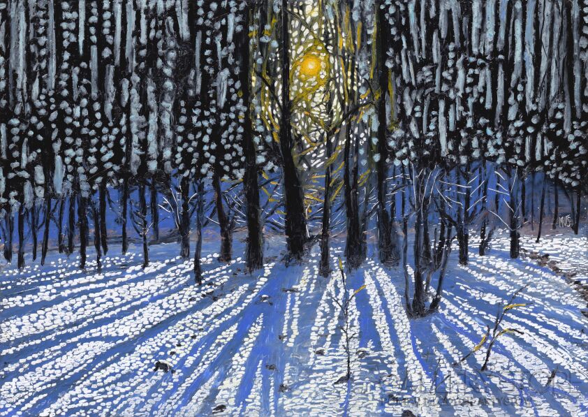 Angelika Mus-Nowak-Śnieżne słońca przybliżenie-Rysunek