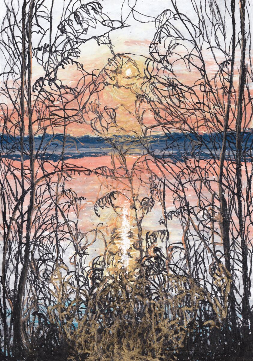 Angelika Mus-Nowak-Złoty zachód słońca-Rysunek