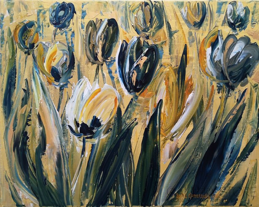 Anita Domeracka-Biały tulipan-Olej