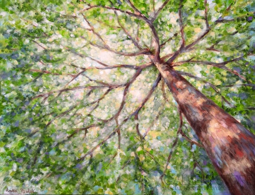 Anna Pawlak-"Pod drzewem"-Akryl