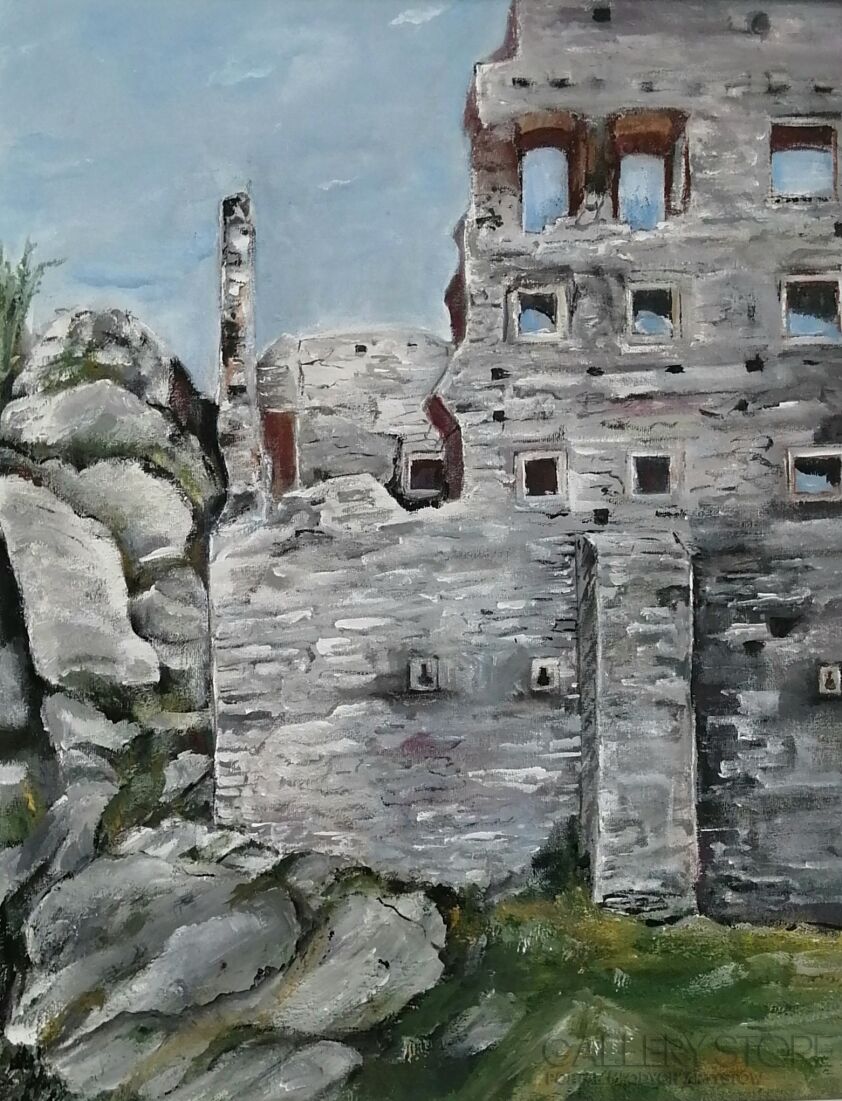 Danuta Józefa Nowacka-Ruiny zamku-Akryl