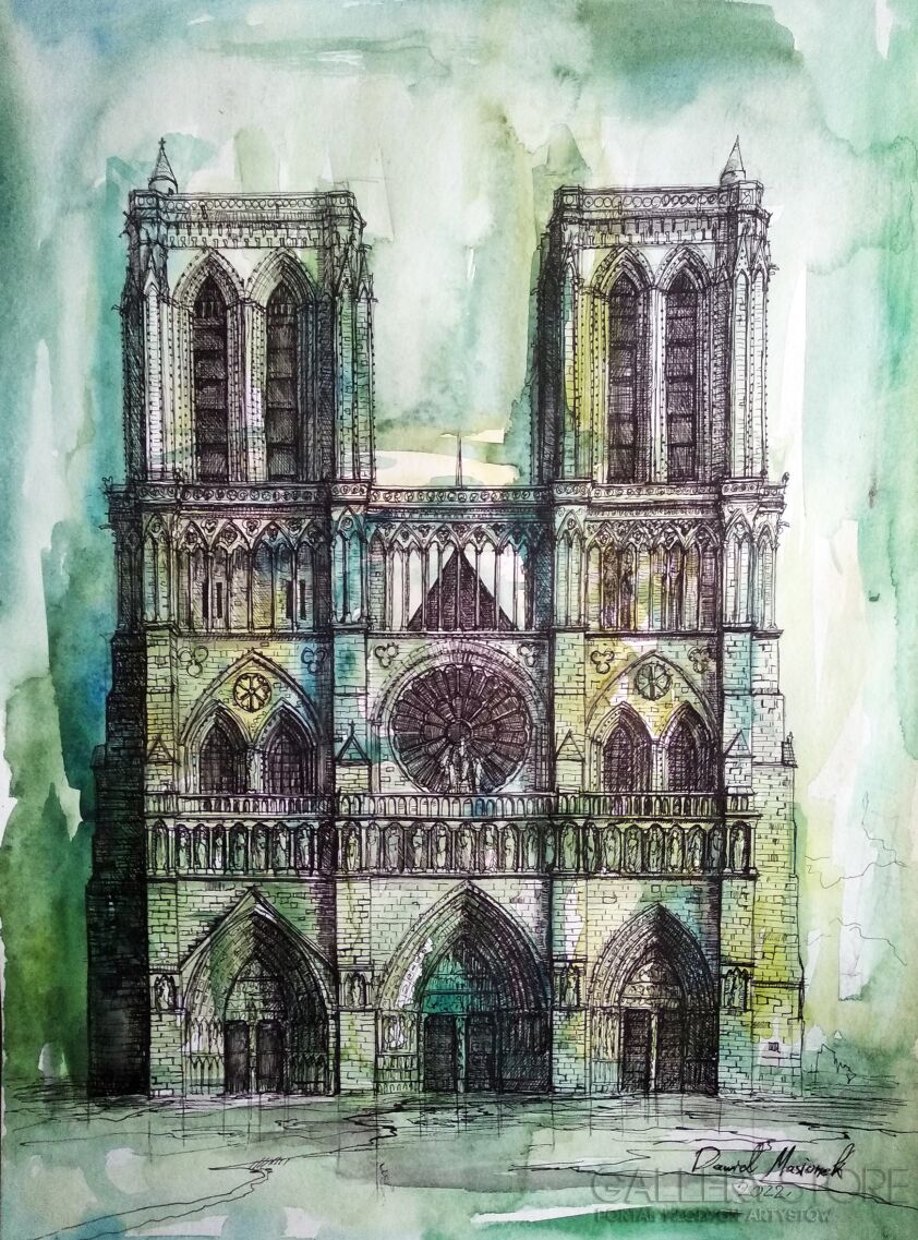 Dawid Masionek-Zielona Notre Dame-Rysunek