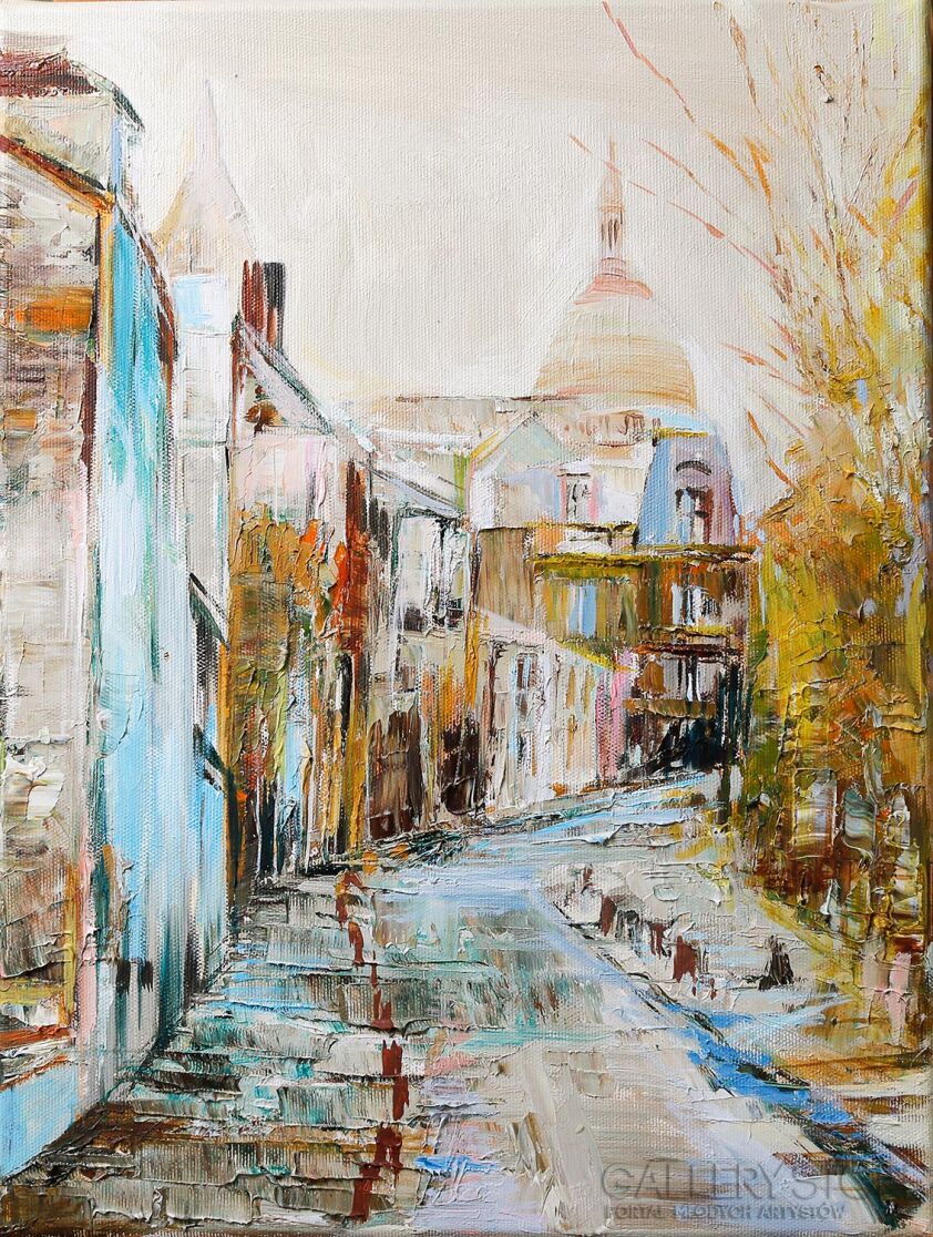 Edward Karczmarski-Paryż - Montmartre-Olej