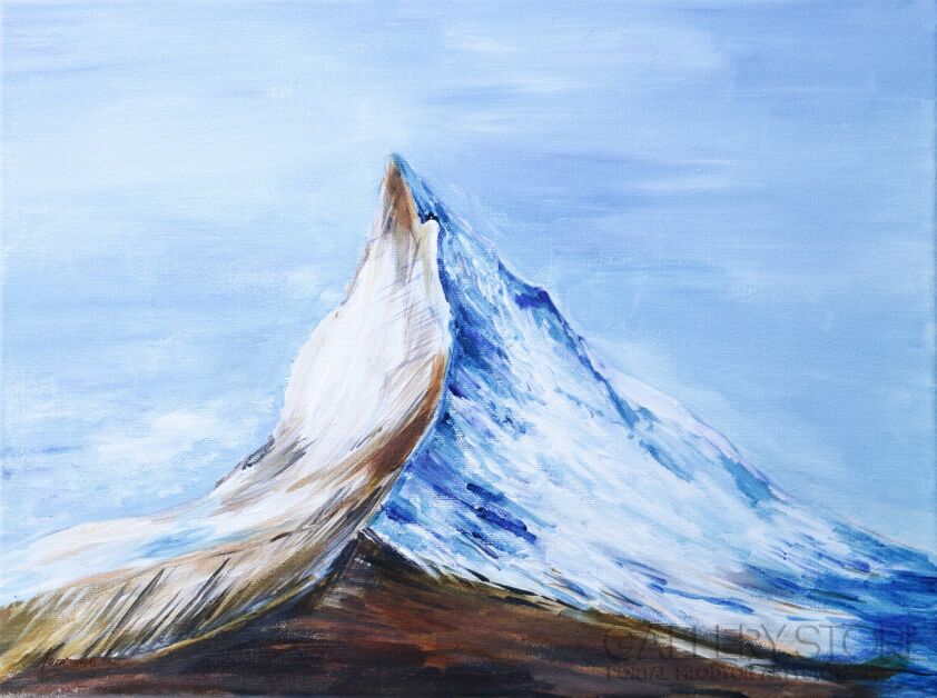 Edward Karczmarski-Szczyt Matterhorn w Alpach II-Akryl