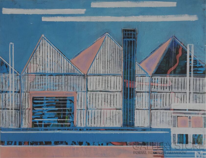 Ewa Mróz-TRAINGULAR BUILDING-Akryl
