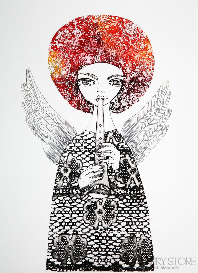 Ewa Narloch-Kerszka-Anioł Afro-Grafika