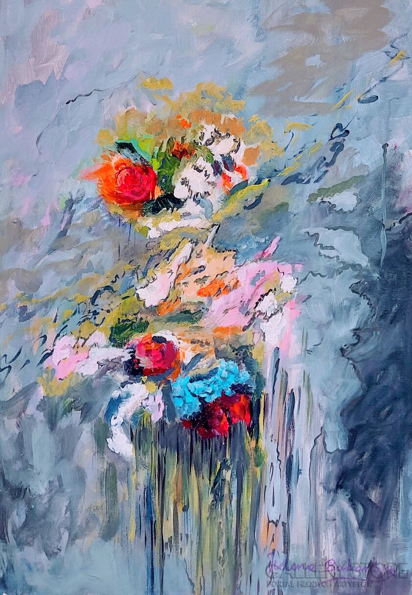 Helena  Baborska-Impresja kwiatowa-Akryl