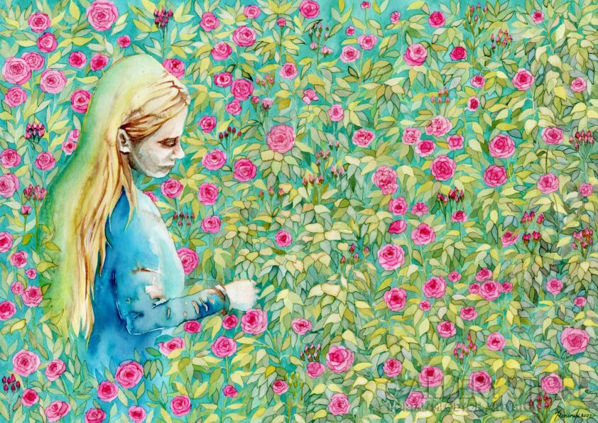 Joanna Rzeźnik-W zapachu pnących róż-Akwarela