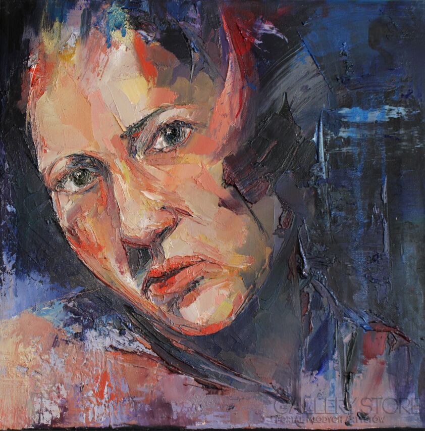 Joanna Sokolowska-z serii "Portrety" 1-Olej