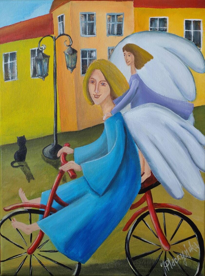 Jolanta Placzyńska-Czerwony Rower-Akryl