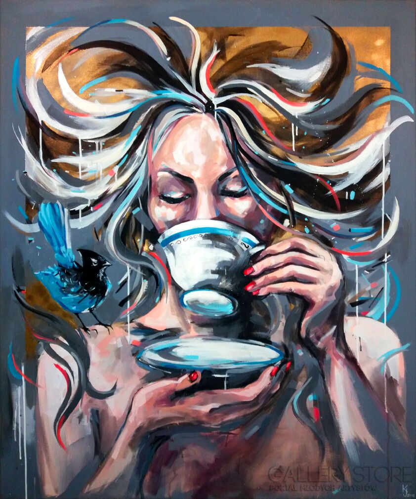 Kamila Jarecka-BLUE CAFFEE-Akryl