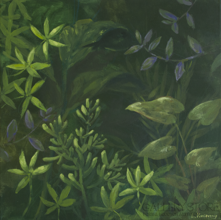 Laura Konieczny-Zielone liście-Akryl