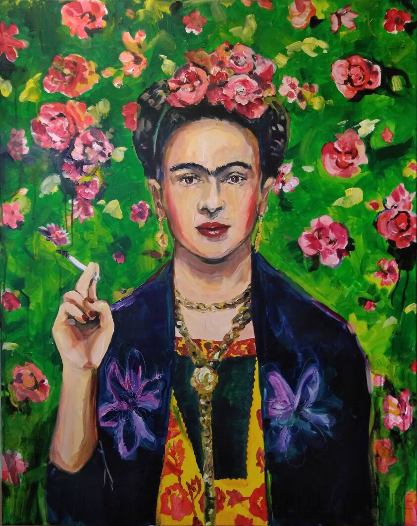 Maciej Szczurek-Maksymiuk-Eviva l'arte - Frida Kahlo-Akryl