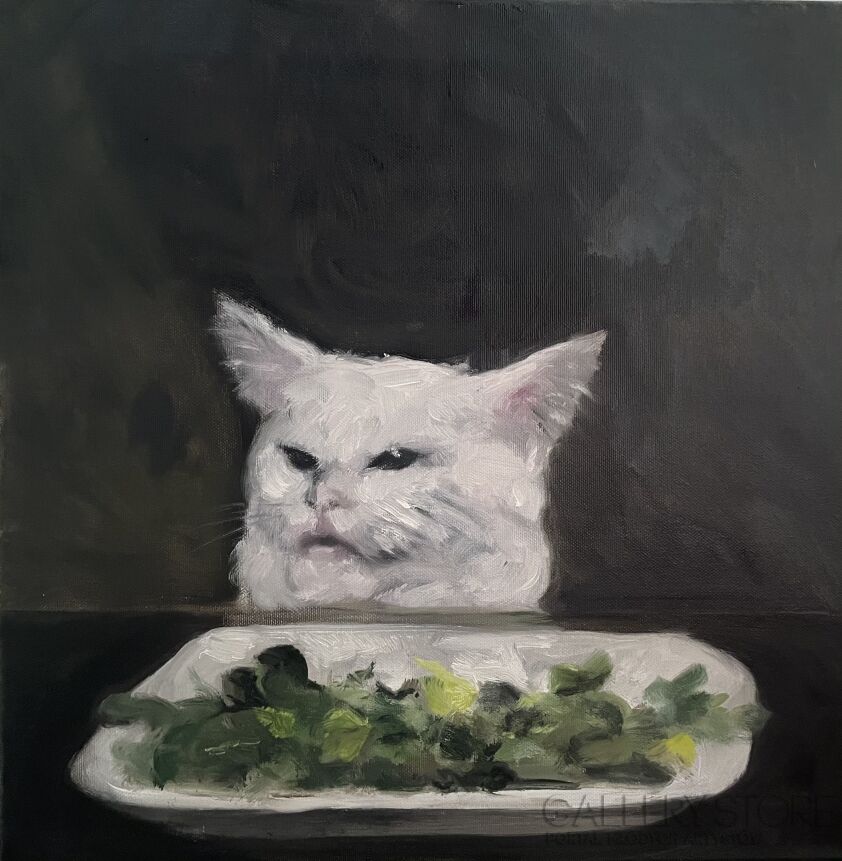 Magdalena Bartocha-Salad cat-Olej