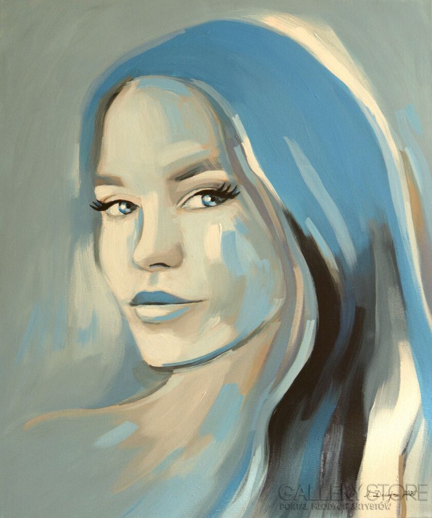 Magdalena Dziejma-Błękitny urok-Akryl
