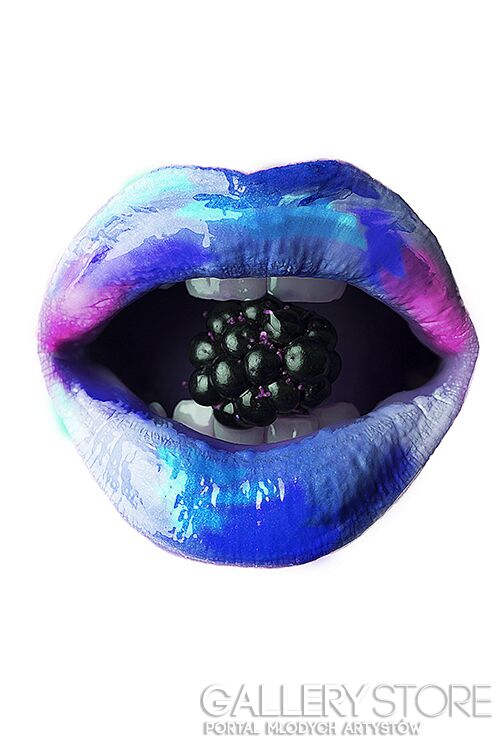 Magdalena Gawęcka-BLUE Lips-Grafika