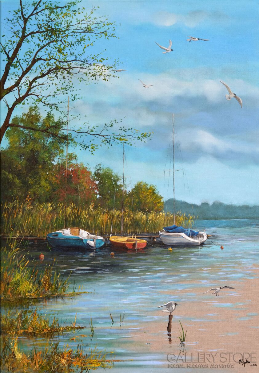 Magdalena  Kępka-Nad jeziorem-Olej
