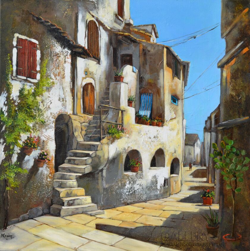 Magdalena  Kępka-Słoneczny zaułek-Olej